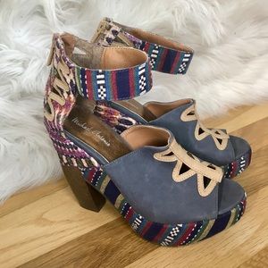 Michael Antonio Platform Heels w/ unique pattern